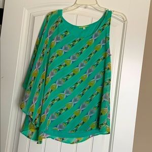 Gianni Bini One shoulder Aztec Top